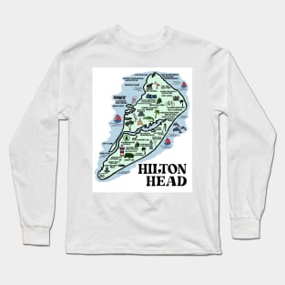 Hilton Head Map Long Sleeve T-Shirt